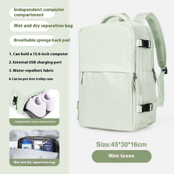 Backpack Women's Large Capacity Travel Men's Business Trip Can Be Expanded