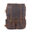 Mochila vintage de cuero Crazy Horse de gran capacidad