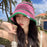 Color Matching Sweet Woven Straw Hat Female Beach Sun-proof Breathable Bucket Hat