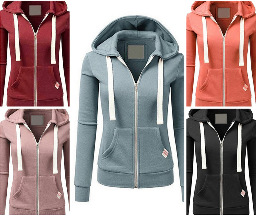 Cardigan sport décontracté pour femme avec sweat à capuche zippé