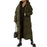 Hooded Solid Color Long Casual Zip Coat