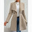 Slim-fit Long Fashion Lapel Women's Wool Coat
