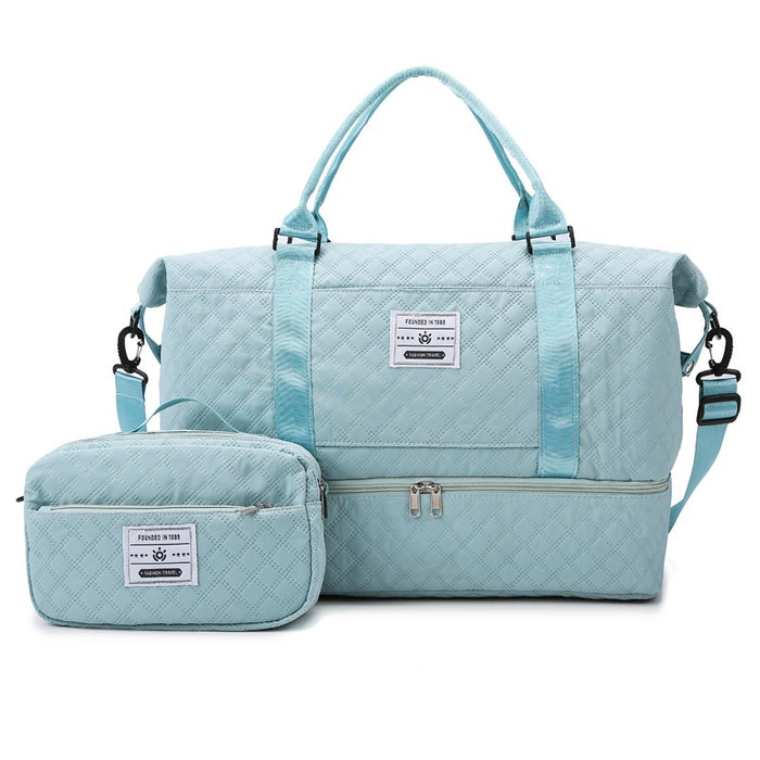 Sac de Voyage Fourre-tout Matelassé Brodé Grande Capacité avec Poignée
