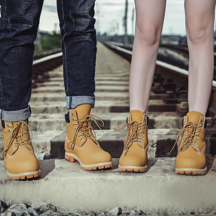 Women's Autumn And Winter High Top Work Boots Outdoor Fleece