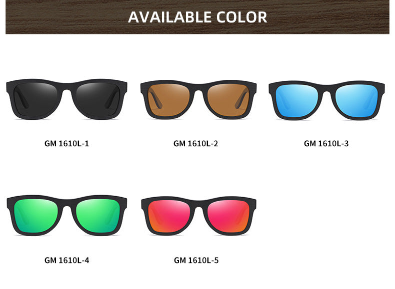 Lunettes de soleil polarisées à charnière à ressort pour jambes à motifs