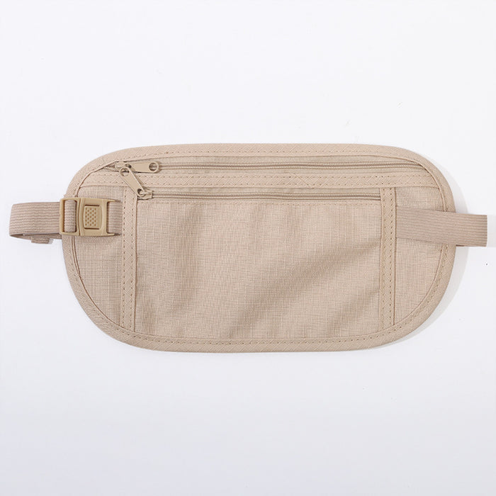 Invisible Thin Passport Burglar-proof Next To The Skin Waist Bag