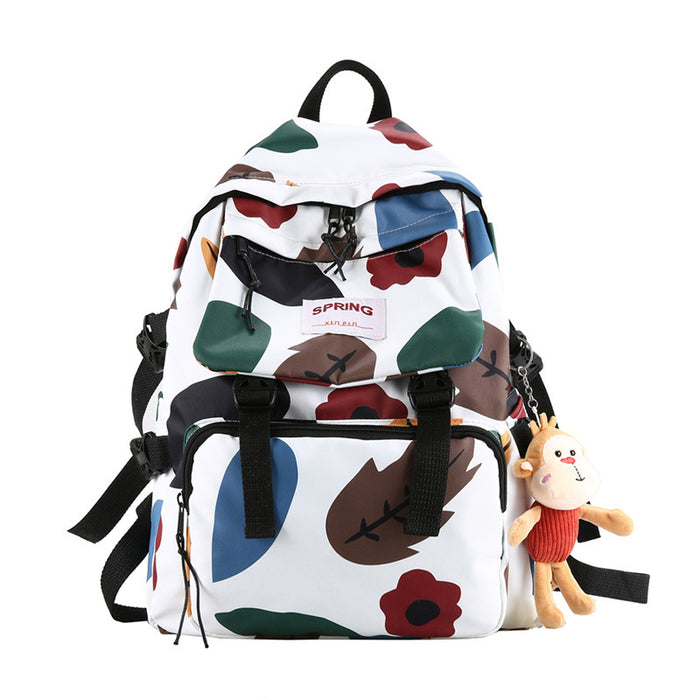 High School And College Student Mori Style Contrast Color Travel Backpack