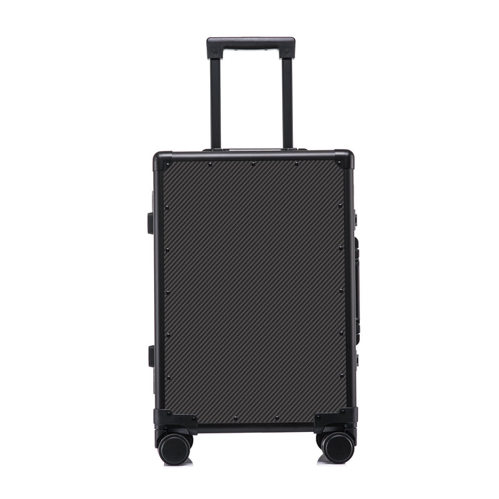 Valise en fibre de carbone avec cadre en aluminium, bagage roulant professionnel de grande capacité