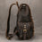 Large Capacity Crazy Horse Leather Backpack Travel Outdoor Flip