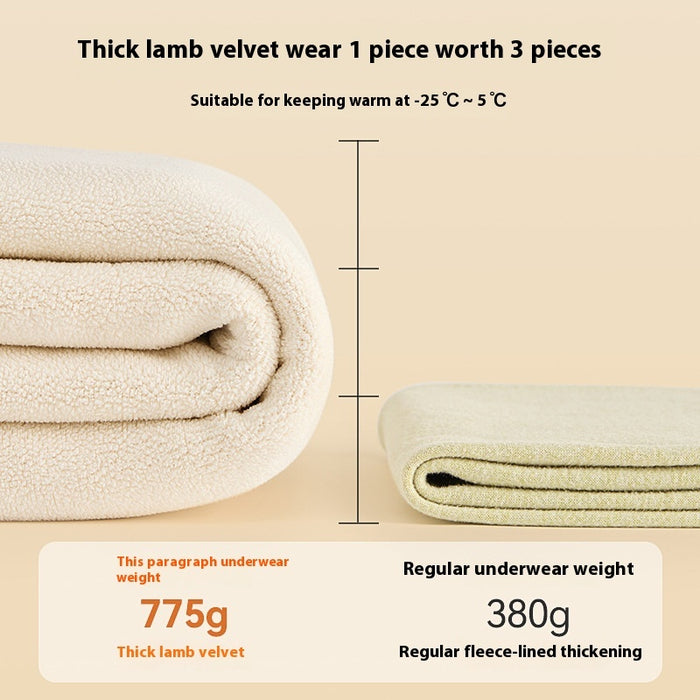 Women's Autumn Winter Berber Fleece Thermal Underwear