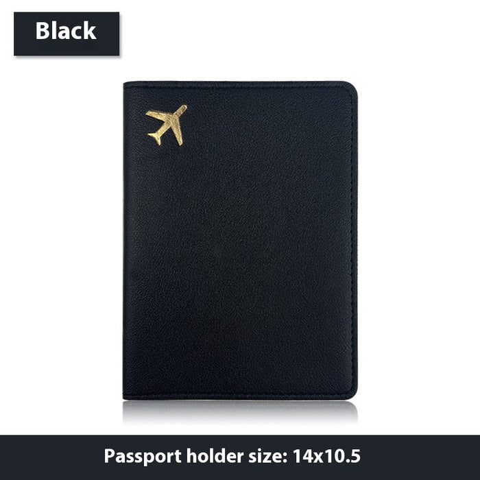 Étui multifonctionnel pour passeport en cuir PU