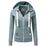 Cardigan sport décontracté pour femme avec sweat à capuche zippé