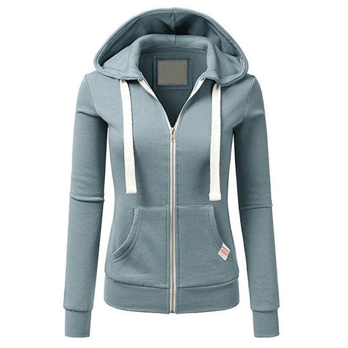 Cardigan sport décontracté pour femme avec sweat à capuche zippé