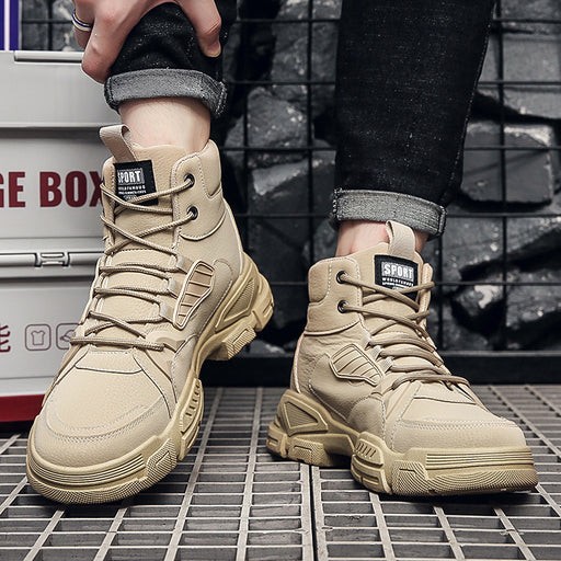 Nouvelles bottes de travail décontractées d'extérieur, style britannique tendance pour hommes, montantes