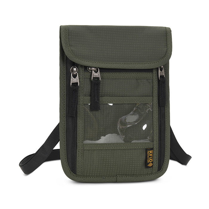 Bolsa de pasaporte multifuncional con clip para billetes, estuche de transporte de gran capacidad