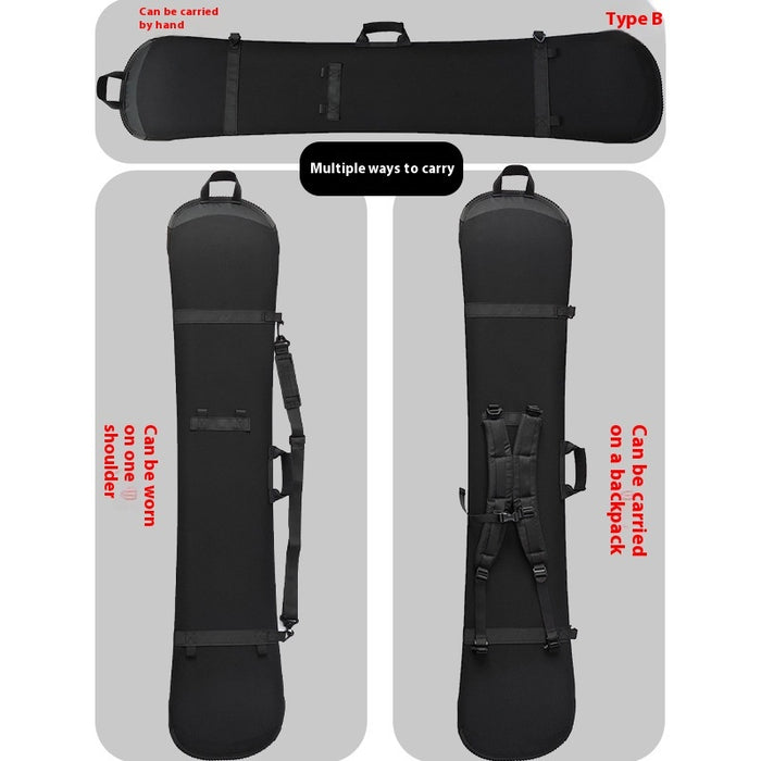Double Shoulder Velcro Veneer Ski Board Bag