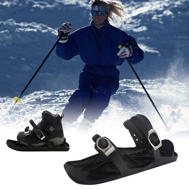 Mini chaussures de ski portables d'extérieur avec sangles réglables à double planche