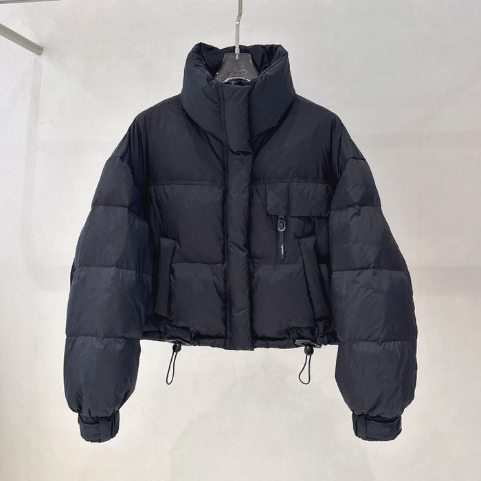Korean-style Stand Collar Simple Thickened Short Stylish Puffer Jacket
