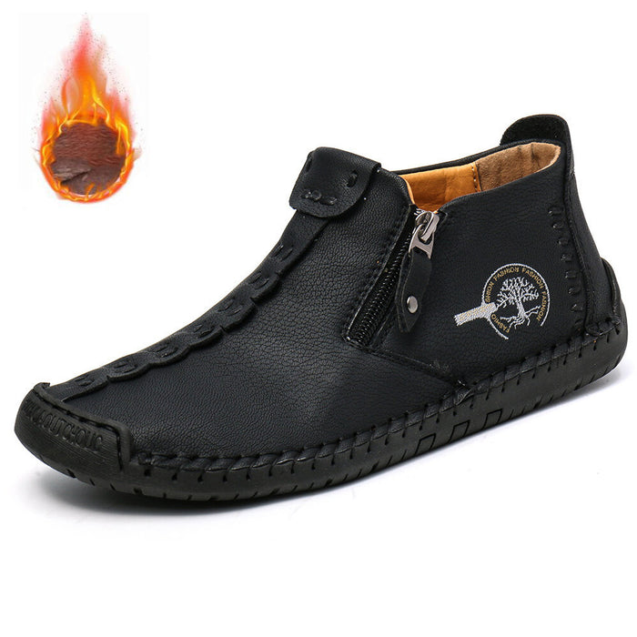 Botas Dr. Martens para hombre, con forro polar y acolchado de algodón, talla grande, con cremallera, para exteriores