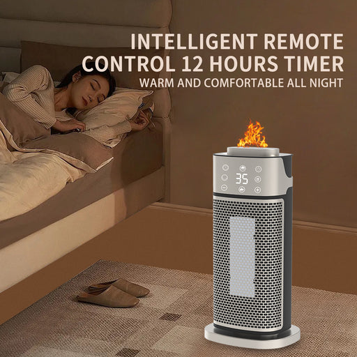 Desktop Warm Air Blower 3D Flame Humidifying Heater