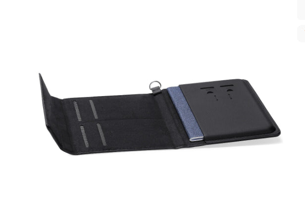 Porta pasaporte corto de cuero para hombre, portátil, elegante y versátil, de gran capacidad.