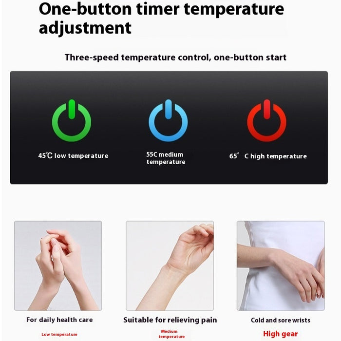 Bracelet chauffant électrique pour poignet, compresse chaude, protection de poignet de physiothérapie
