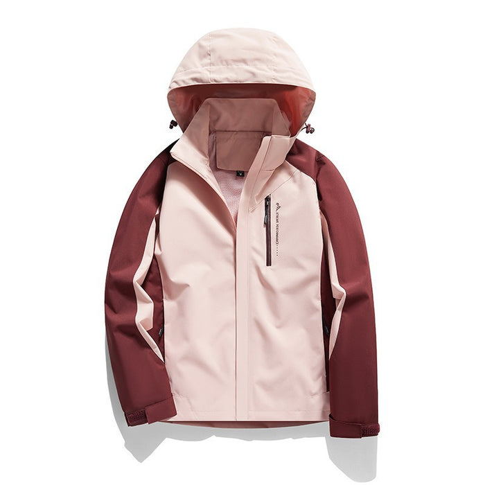 Chaqueta impermeable y cortavientos desmontable, fina, de un solo golpe, para montañismo.