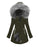 Women's Thick Cotton Coat With A Large Fur Collar