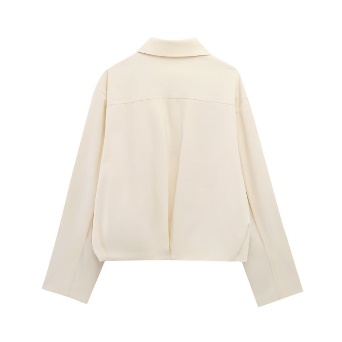 Veste de baseball zippée à manches longues et col à revers de style européen et américain