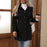 Elegant Single-breasted Woolen Coat Buttons Lapel Mid-length Jacket Temperament Commuter Outwear Clothing For Women