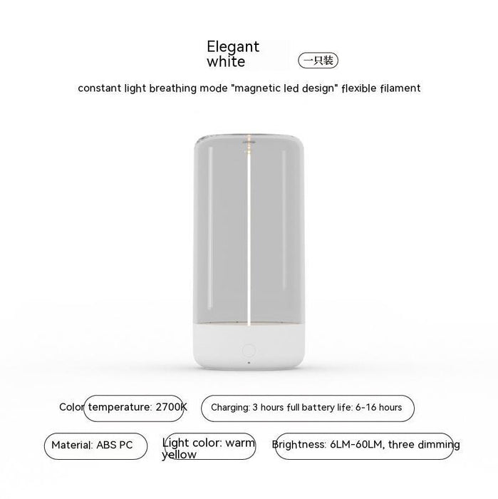 Nouvelle lampe de camping LED rechargeable Type-C, veilleuse portable haute transparence et résistante aux chutes, pour une ambiance créative.