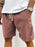 Men's Corduroy Shorts With Drawstring Fashion Casual Pockets Pants Summer