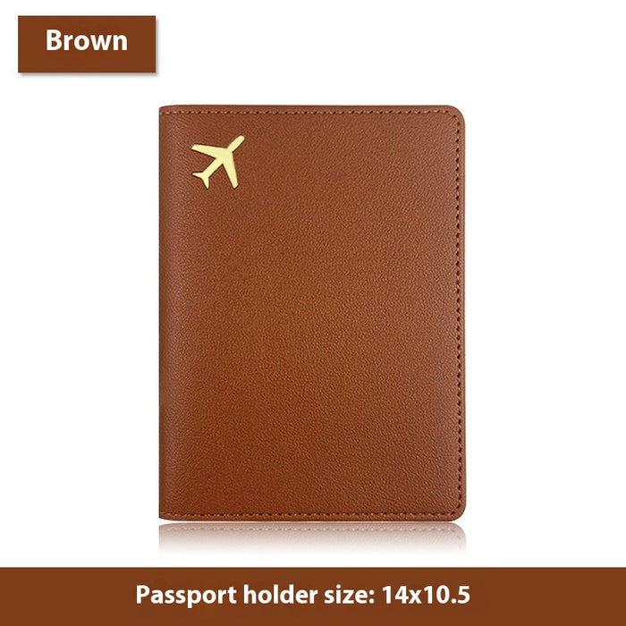 Étui multifonctionnel pour passeport en cuir PU