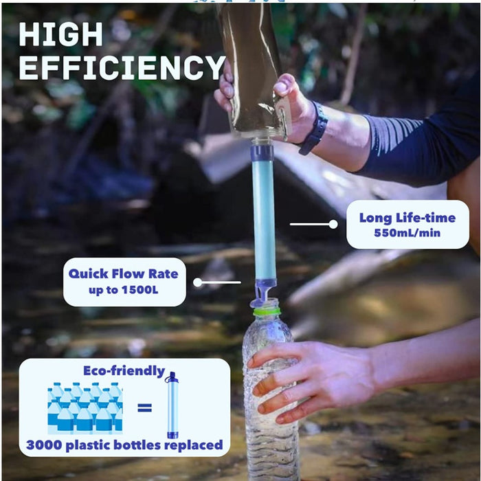 Filtres à eau, pailles pour la randonnée, le camping et les voyages en plein air, outils de survie d'urgence personnels, paille pour l'été