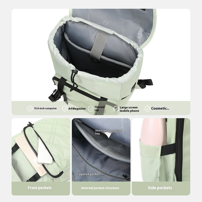 Mochila de viaje para colegiala, ligera y de gran capacidad.