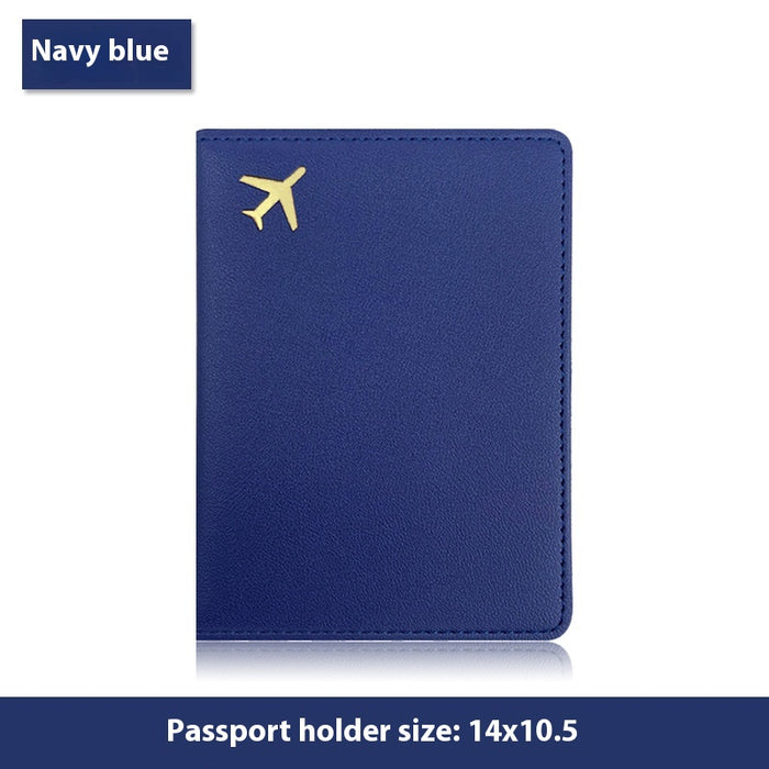 Étui multifonctionnel pour passeport en cuir PU