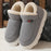 Zapatos de invierno de felpa de algodón para mujer y hombre, cálidos zapatos de gamuza para casa para padres, zapatos de jardín de suela gruesa de color sólido para exteriores