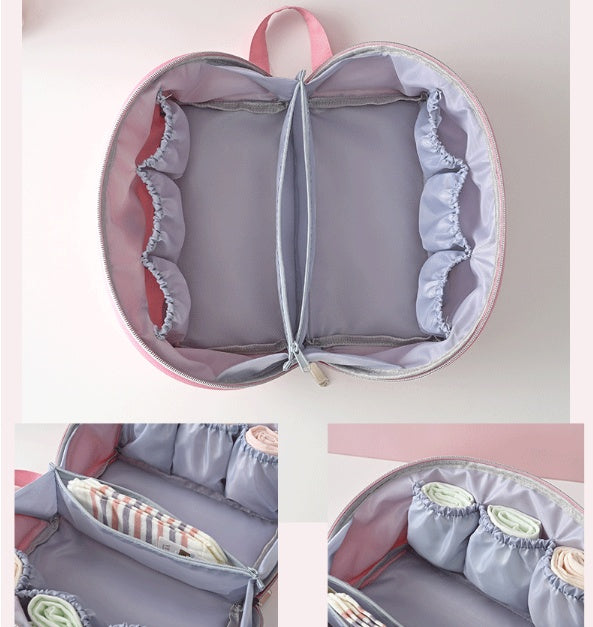 Sac de rangement multifonctionnel pour sous-vêtements, vêtements de voyage, soutien-gorge, chaussettes, pochette de rangement avec séparateurs, sac de lavage