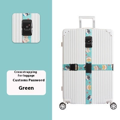 Sangle de valise avec verrouillage par mot de passe pour chariot de voyage