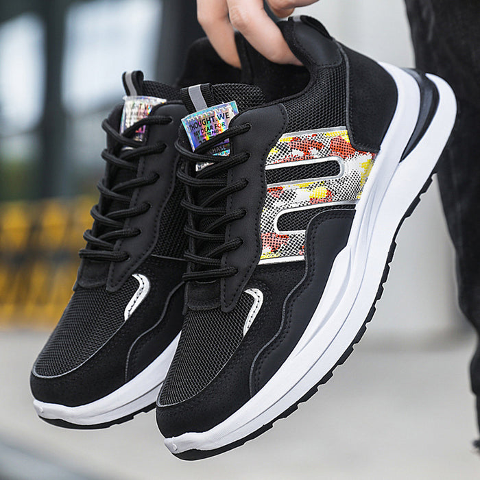 Zapatos deportivos casuales transpirables de malla para hombre de talla grande