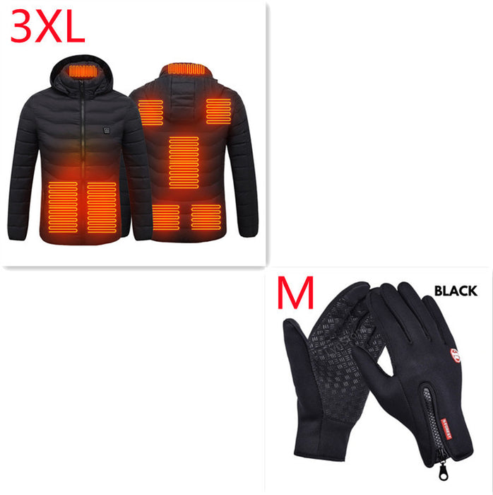 Nueva chaqueta calefactable, abrigo eléctrico USB, abrigo de algodón, ropa térmica, chaleco calefactor, ropa de hombre para invierno