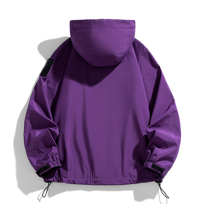 Veste homme coupe-vent imperméable, vêtements de loisirs et de travail tendance