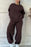 Women's Autumn And Winter Casual Loose Round Neck Long-sleeved Sweater Trousers Suit
