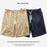 Loose Outer Wear Khaki Solid Color Casual Men's Shorts