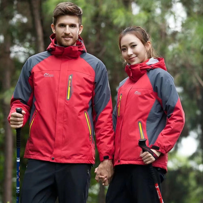 Winter Fleece-lined Thickened Three-in-one Shell Jacket Outdoor Windproof Waterproof Mountaineering Suit