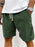 Men's Corduroy Shorts With Drawstring Fashion Casual Pockets Pants Summer