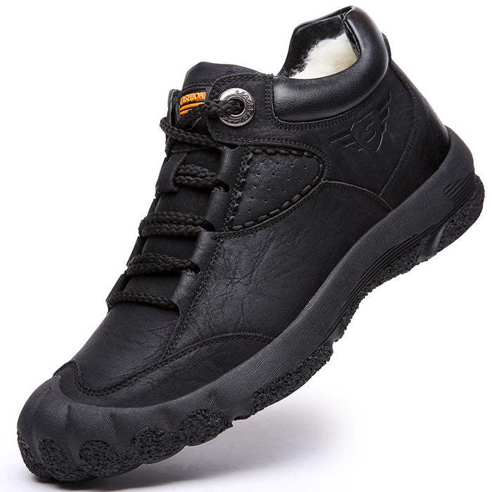 Botas de nieve cálidas, gruesas e informales con forro polar, para exteriores, antideslizantes, para senderismo