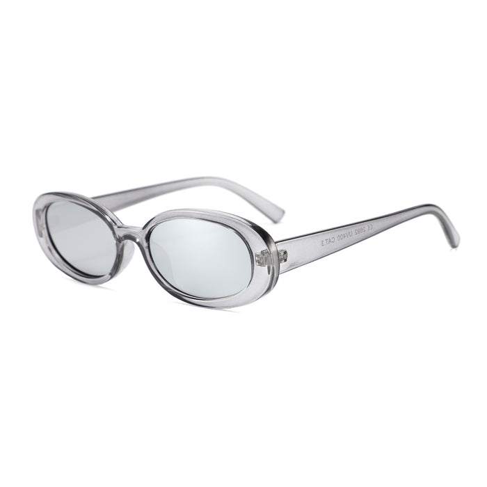 Lunettes de soleil ovales à petite monture, style européen et américain, pour femme.