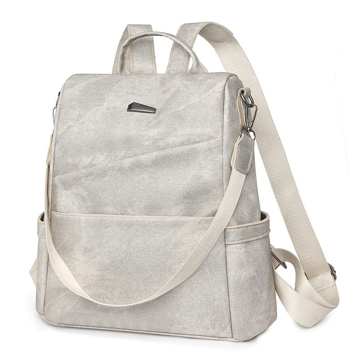 Sac à dos souple en cuir pour femme, idéal pour les loisirs, les trajets quotidiens, les voyages et l'école.