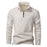 Fashion Personality Stand-collar Zippered Sweatshirt With Fleece Winter Casual Pullover Top Men's Clothing
